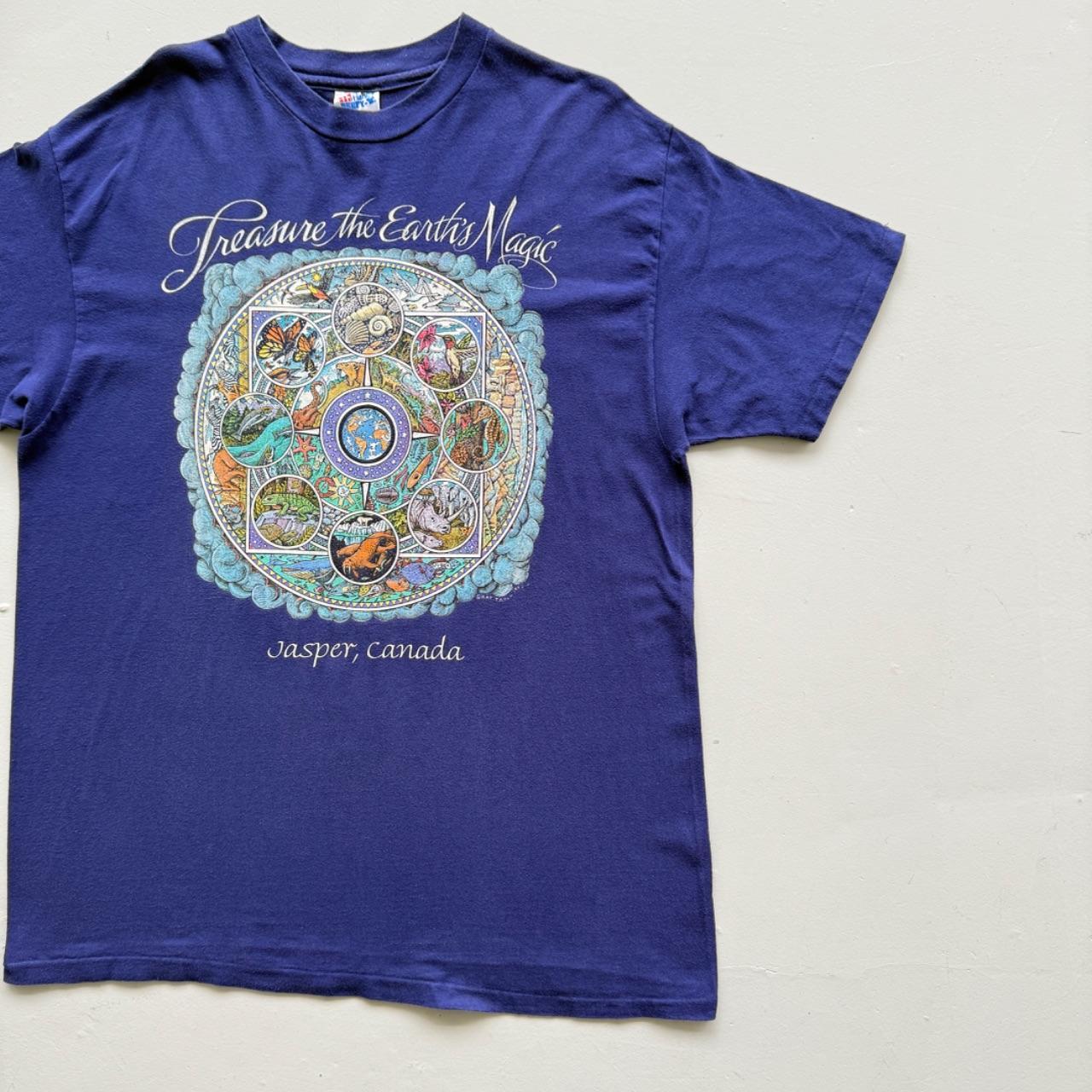 Purple Earth's Magic 90s Vintage Graphic Tourist T-Shirt - XL