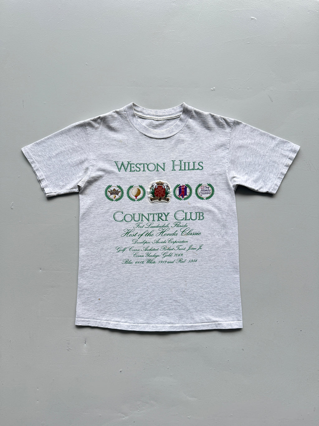Grey Weston Hills 90's Vintage Graphic Single Stitch Americana T-Shirt - Medium