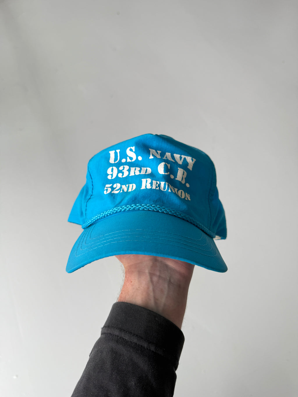 Blue US Navy Reunion Vintage Nylon SnapBack Trucker Cap