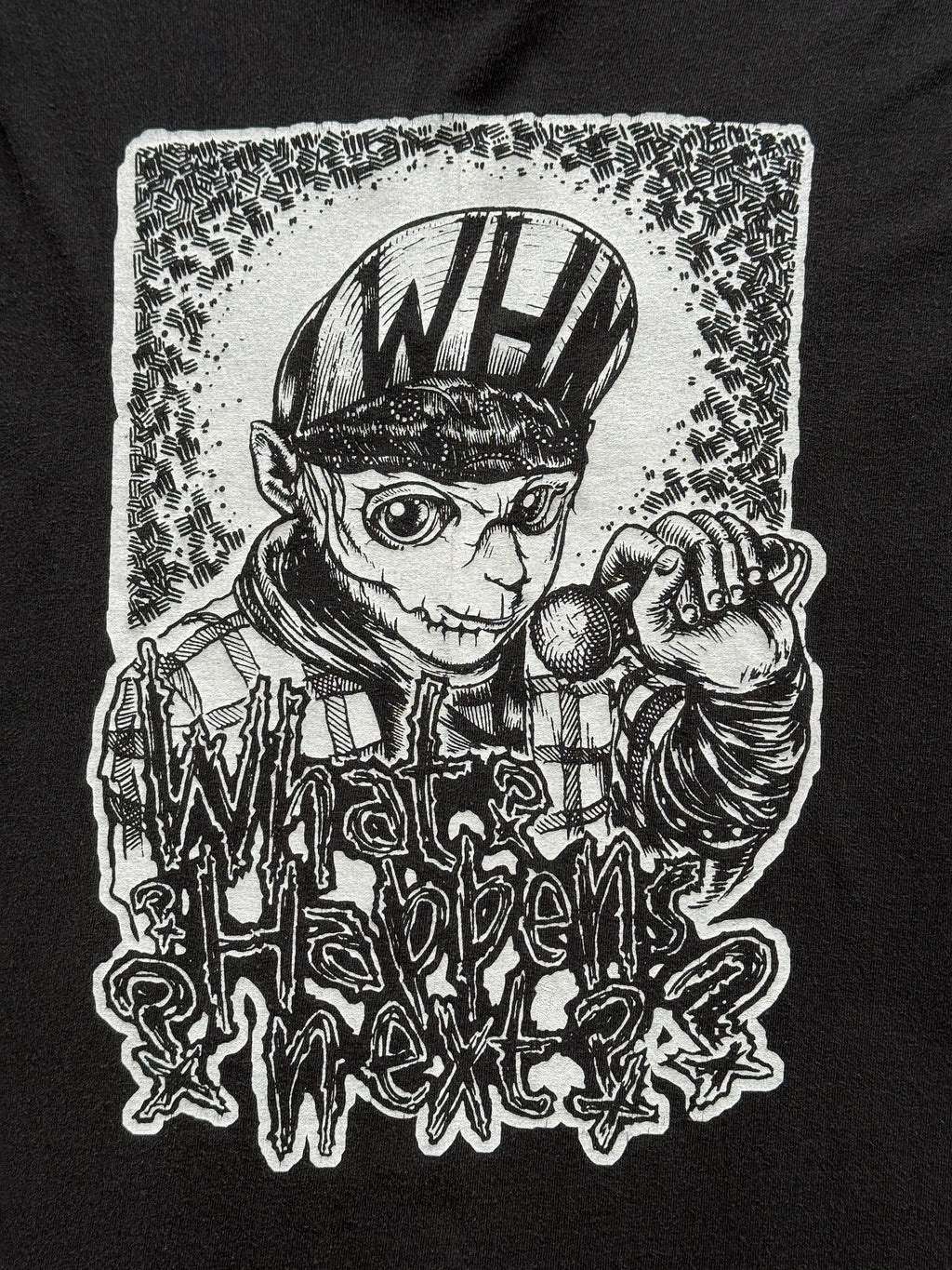 Black What Happens Next? 00's Vintage Graphic Band T-Shirt - Medium