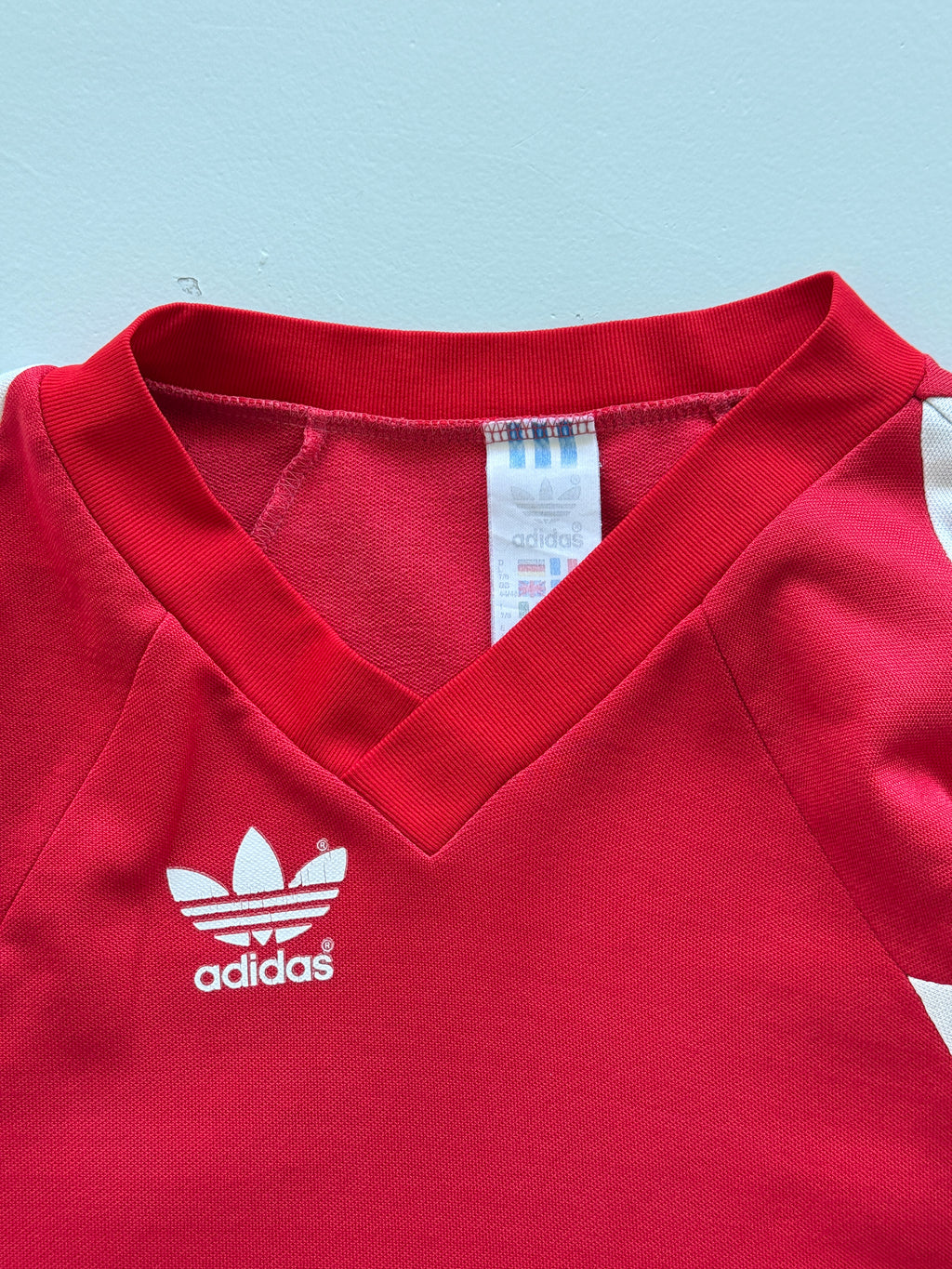 Red Adidas 1990s Coupe de France Football Shirt -  Large