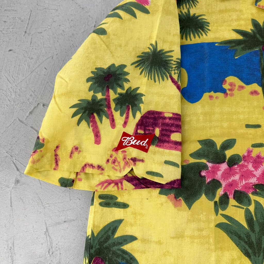 Vintage Budweiser Aloha Hawaii Short Sleeved Camp Collar 90s Shirt - Large