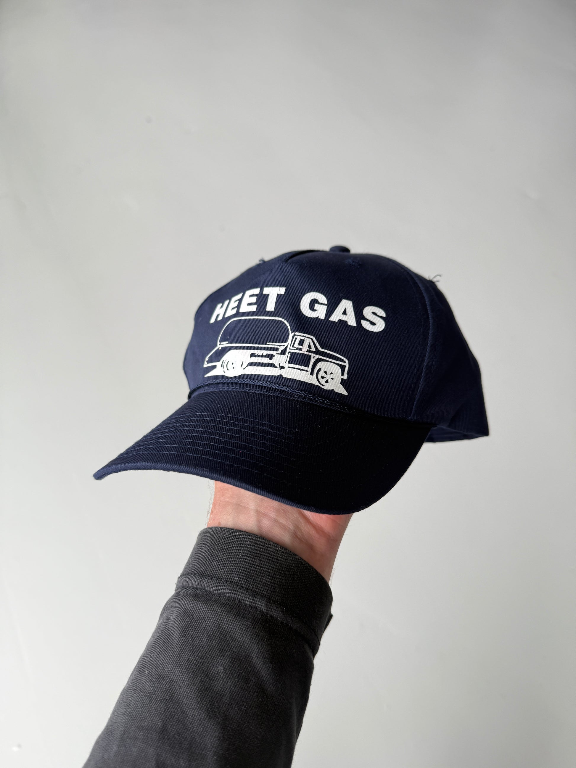 Navy Blue Heet Gas Vintage Cotton SnapBack Trucker Cap