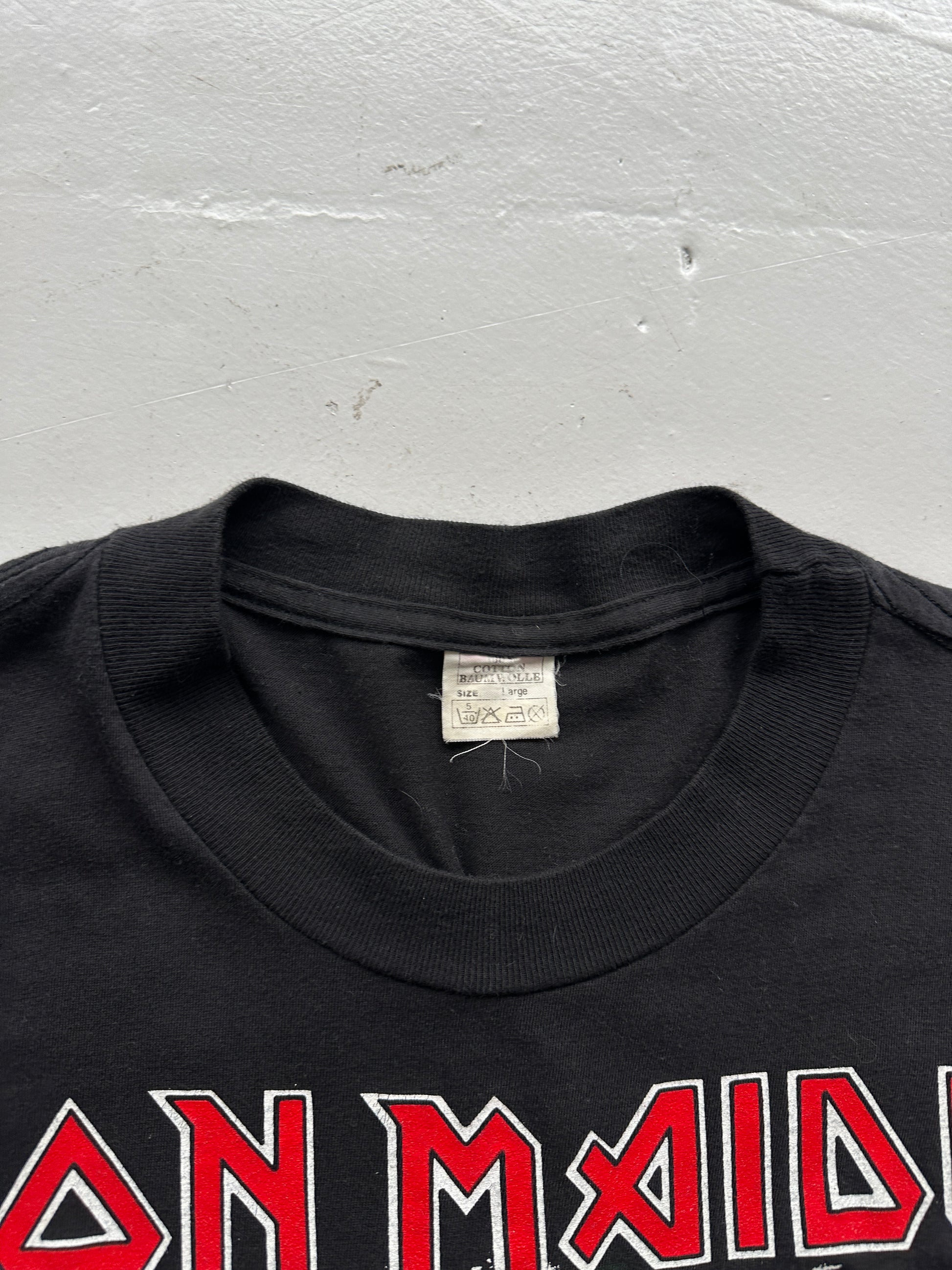 Rare Black Iron Maiden 90's No Prayer on the Road Tour Band T-Shirt - Large