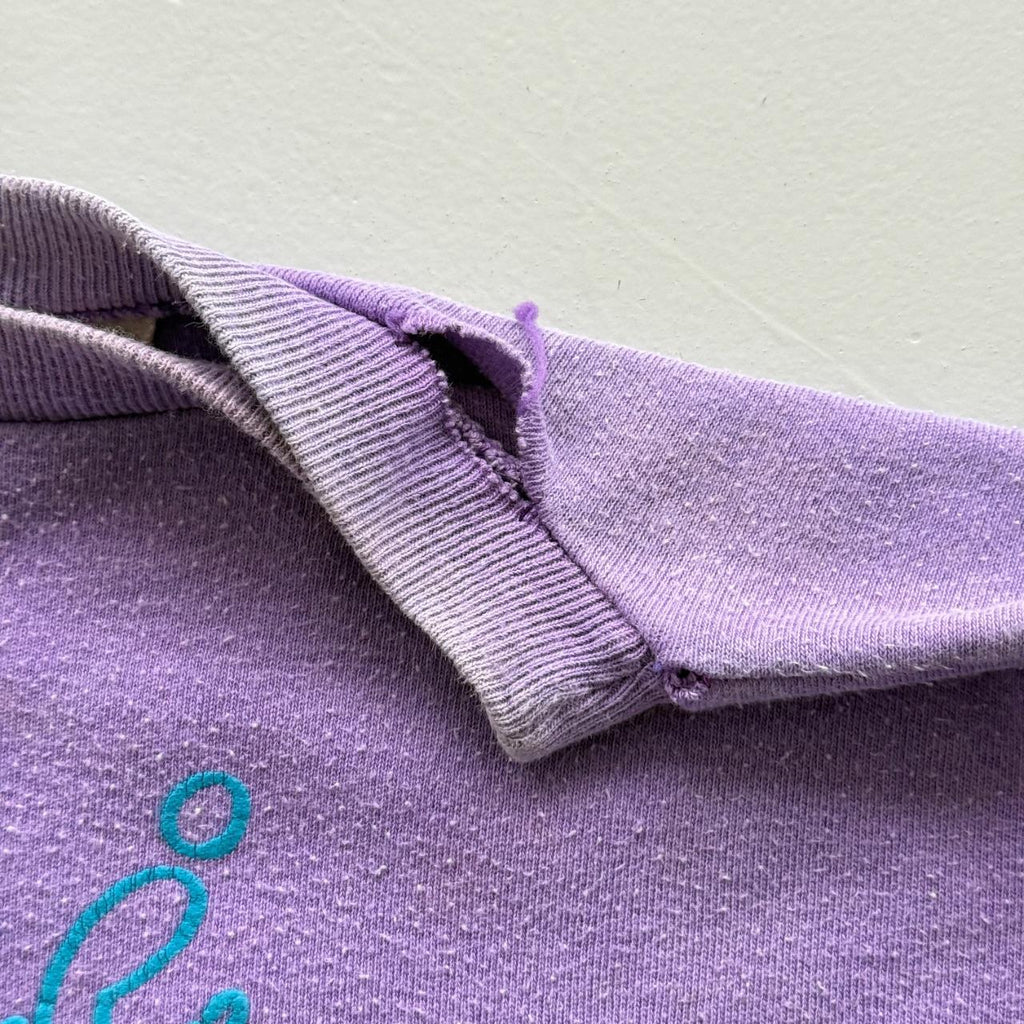 Purple Ski Fasination 80’s Vintage Skiing Graphic Sweatshirt - Large