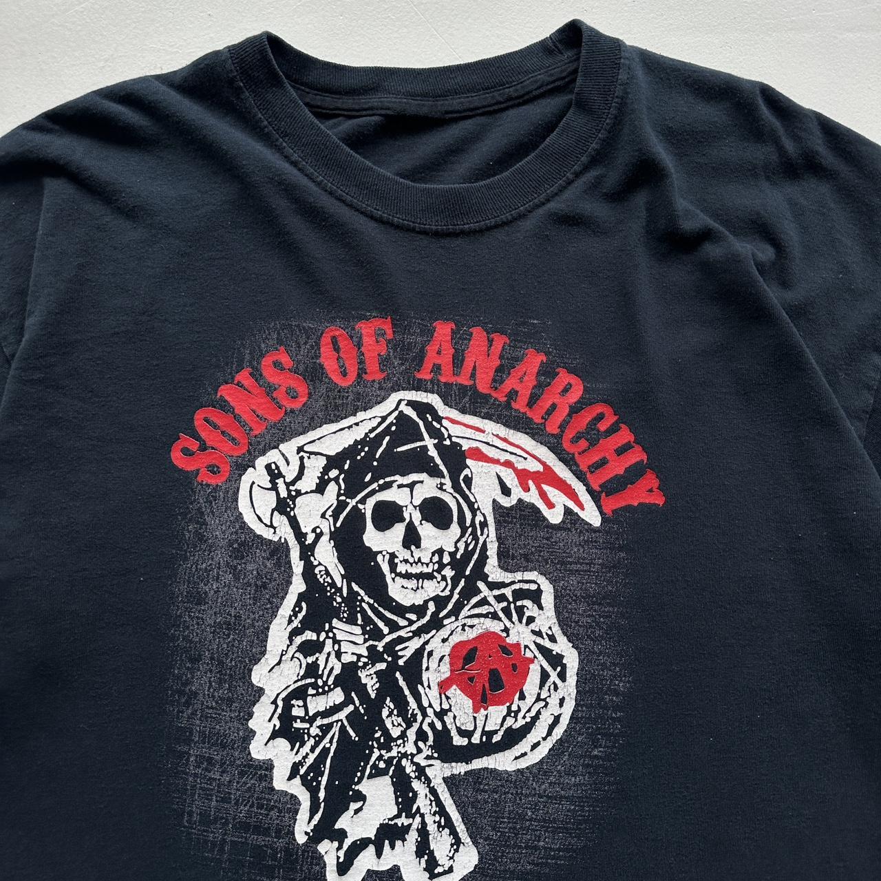 Sons Of Anarchy Black Long Sleeve 00s Vintage T-shirt - Large