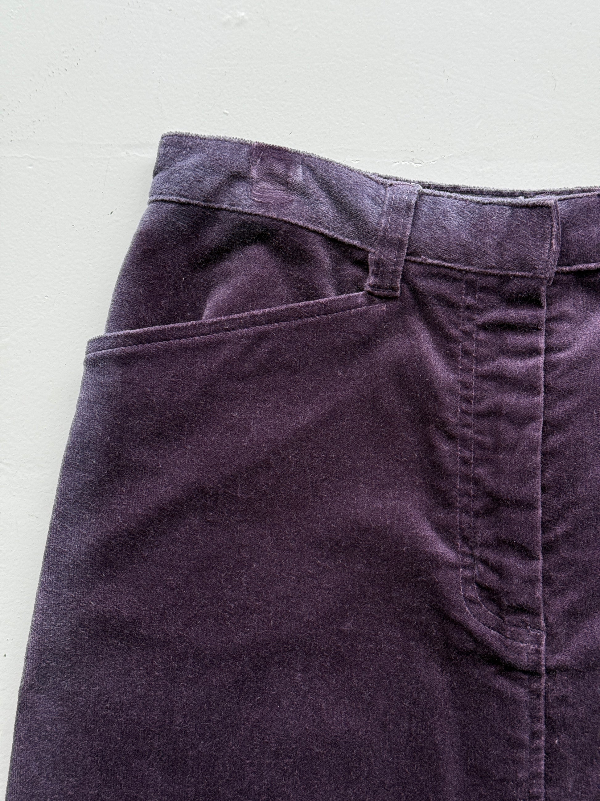 Purple Hawkshead Y2K Vintage Velvet Maxi Skirt - UK 10