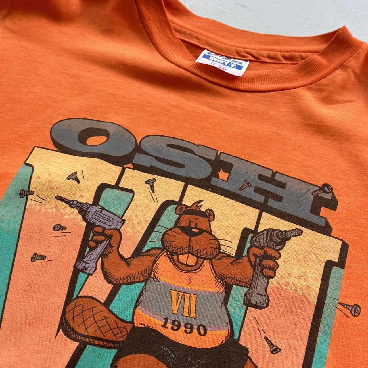 Orange Osh Annual Hardware Games 1990 Vintage 90's T-shirt - XL