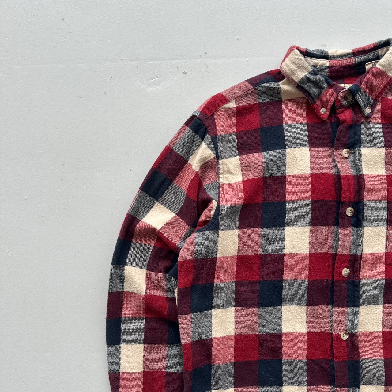 Red Navy Buffalo Checkered Red Head Co 90s Vintage Long sleeve - Medium
