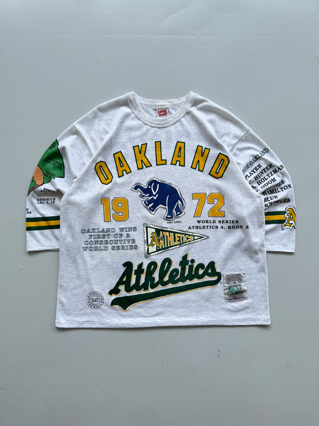 Oakland Athletics 1972 World Champions 90's Vintage Single Stitch Graphic T-Shir