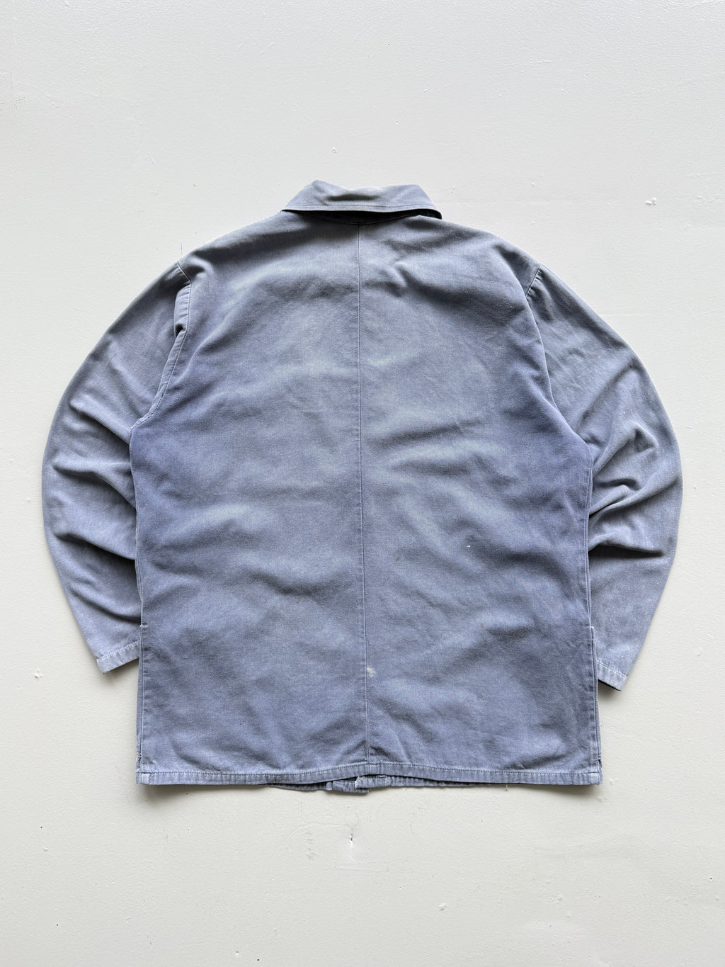 Faded Blue French Chore Jacket 80's Vintage Workwear CH225 - Large