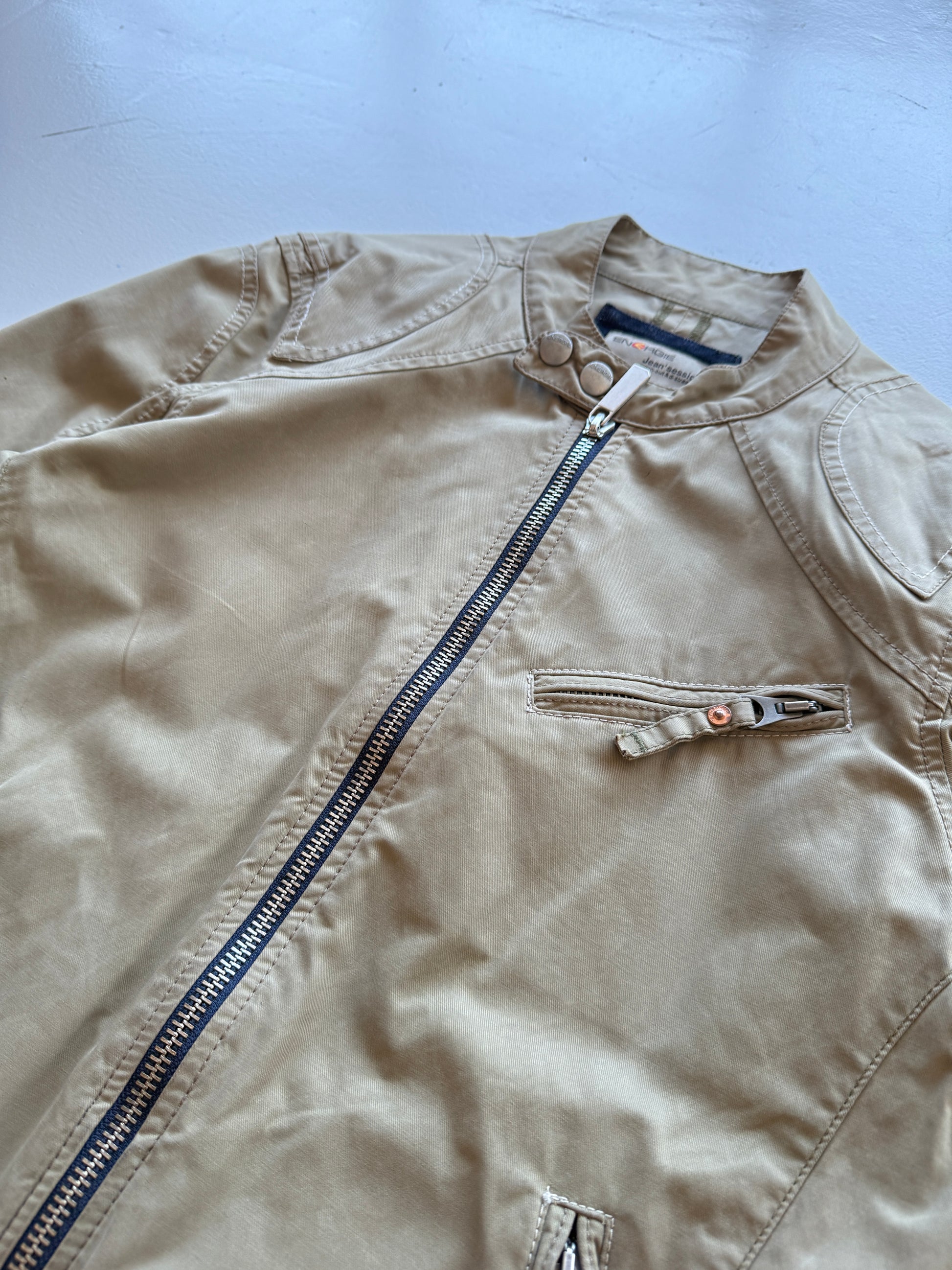Cream Energie Leather Y2K Vintage Leather Jacket - Medium