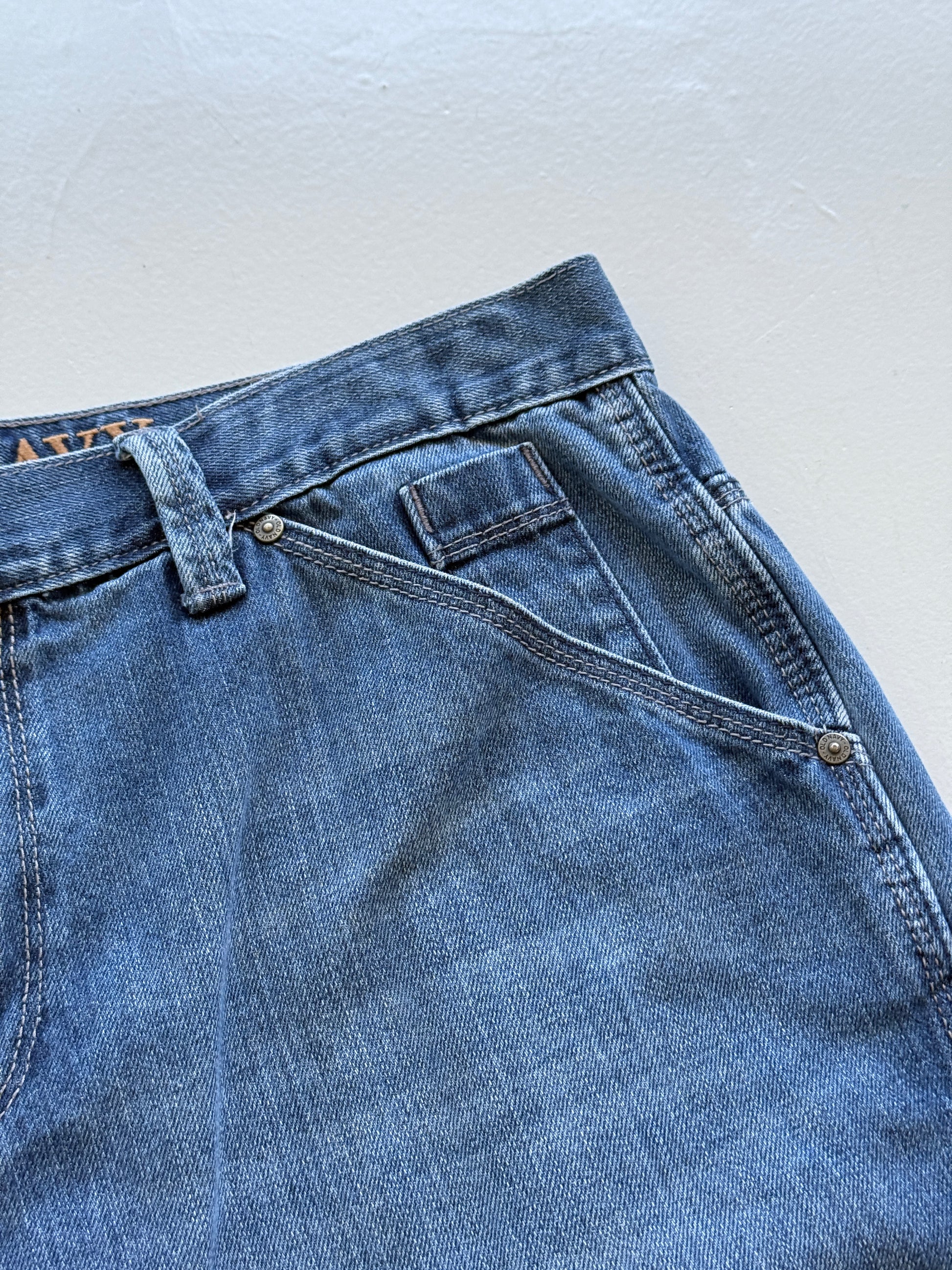 Blue Old Navy 00's Vintage Y2K Baggy Carpenter Denim Shorts - W36 x L12