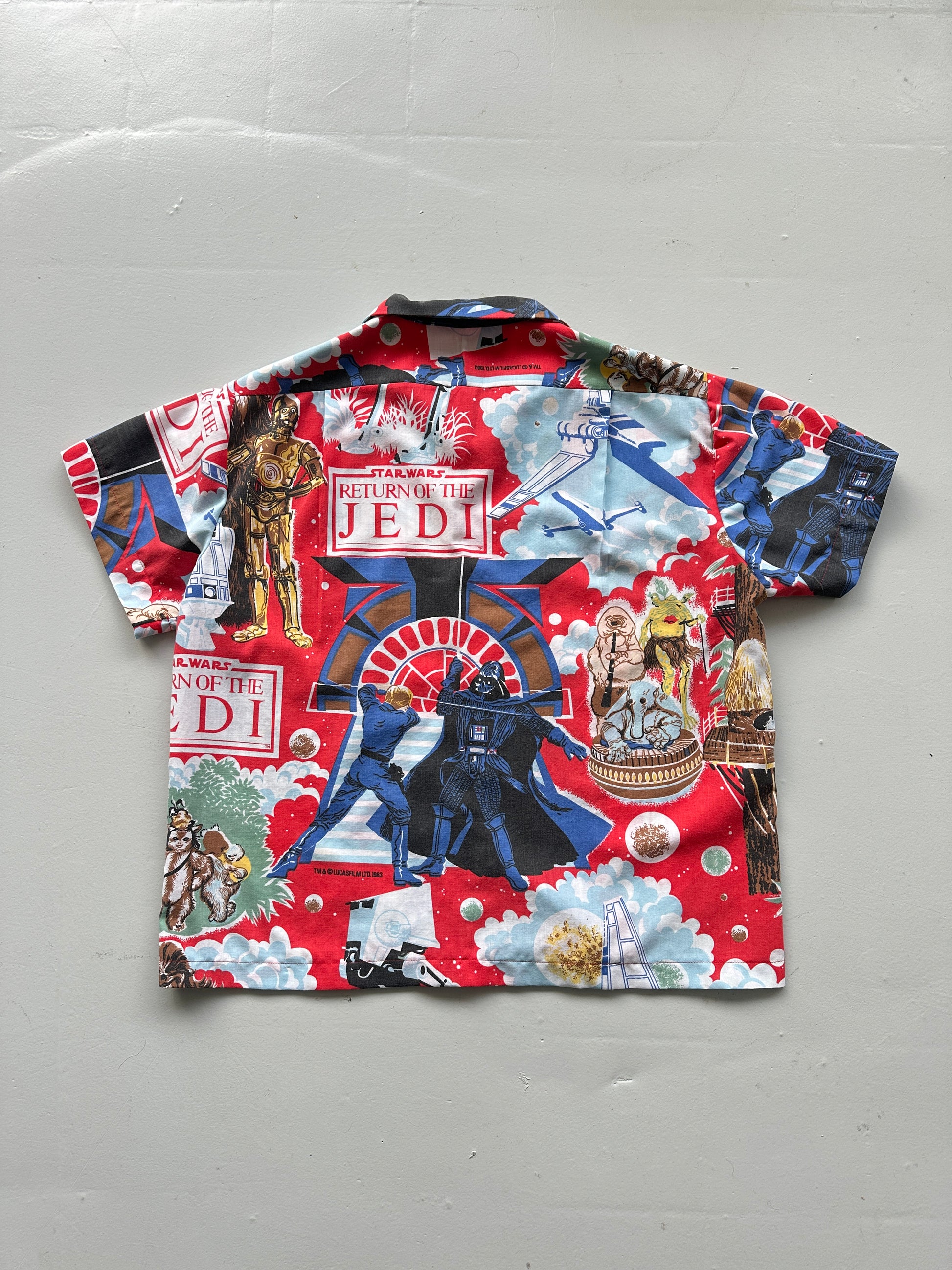 Star Wars Hand-Made Camp Collar Vintage 1980s Shirt - Medium