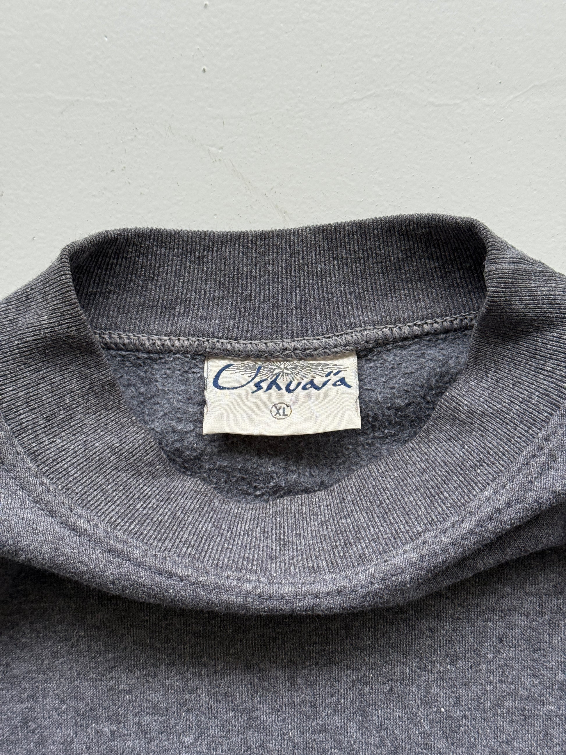 Grey Ushuaia Surf 90's Vintage Surfer Graphic Sweatshirt Jumper - XL