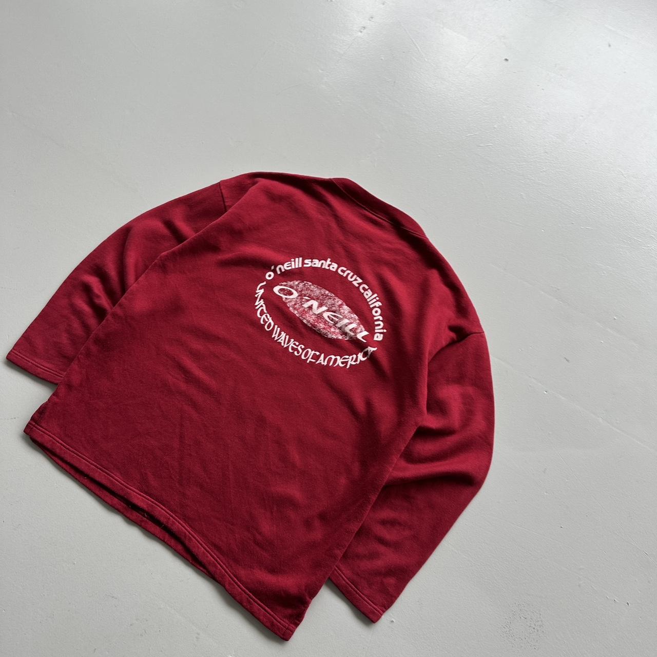 Burgundy O’neill Surf Competition 90’s Vintage Graphic Sweatshirt - Large