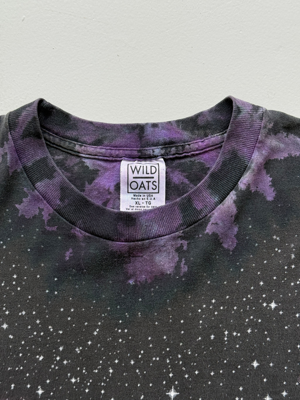 Black Galaxy Space Earth & Moon 90's Vintage All Over Print Single Stitch T-Shir