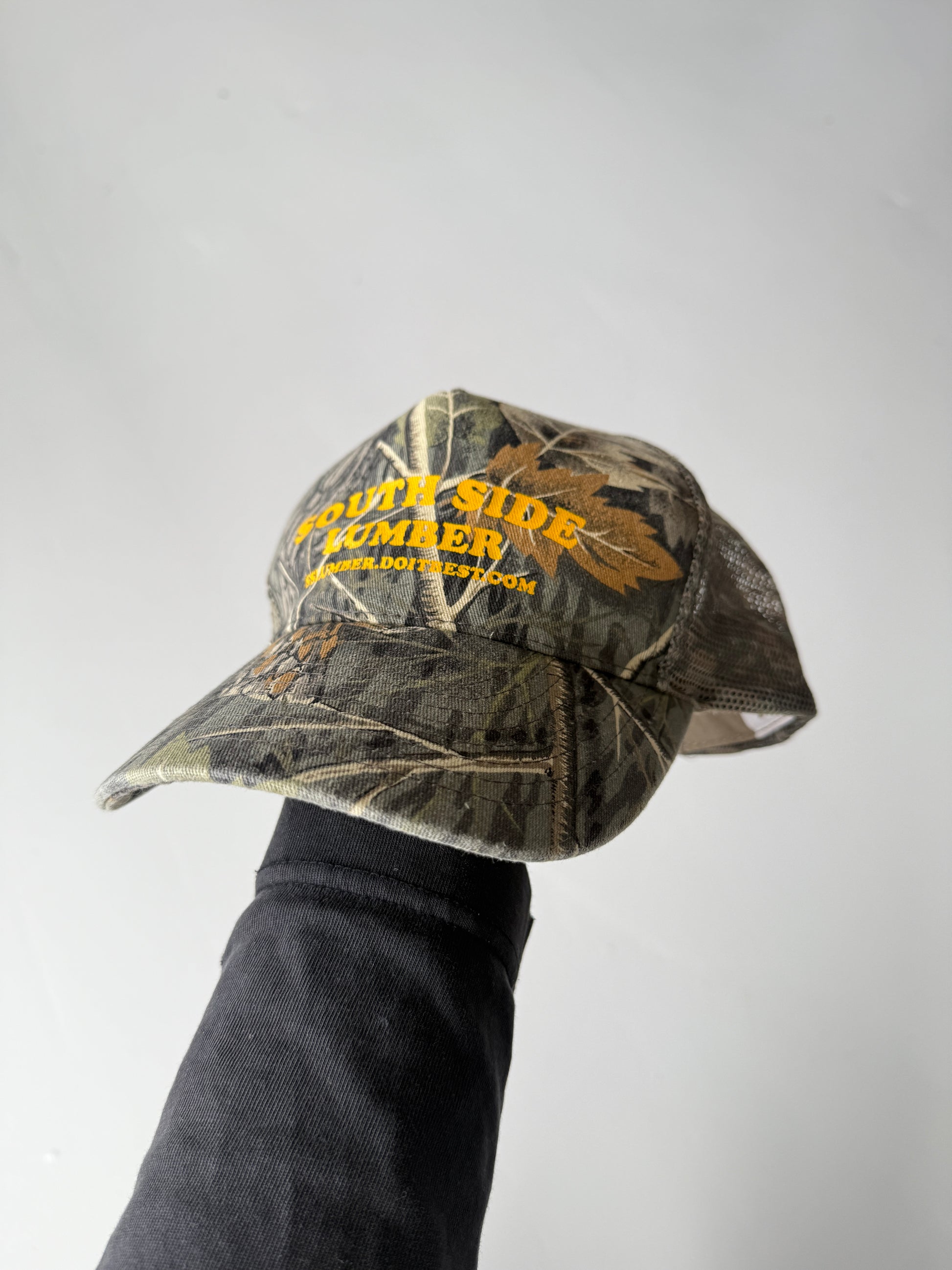 Green Camo South Side Lumber Vintage Cotton SnapBack Trucker Cap