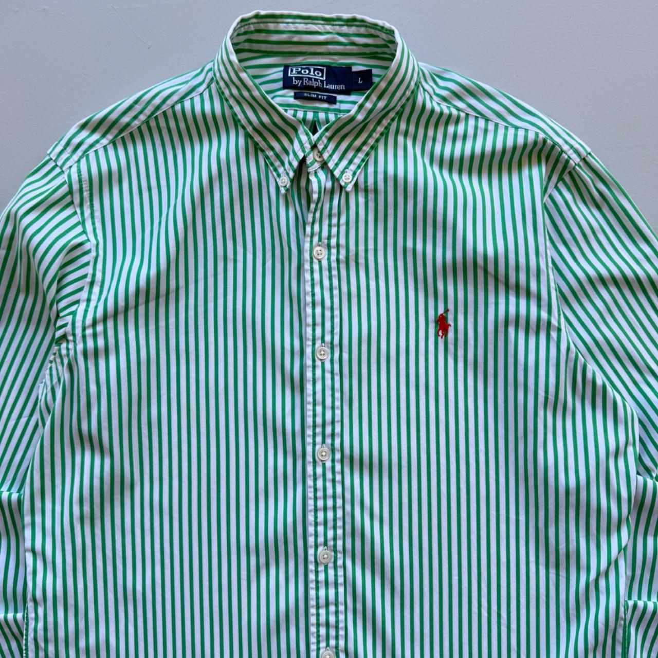 Green /White Ralph Lauren 90's Oxford Shirt - Large