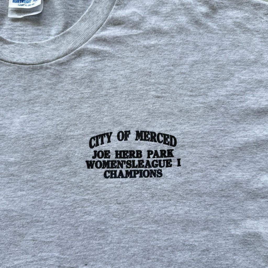 Grey Merced City Softball Vintage 90s T-shirt - XL