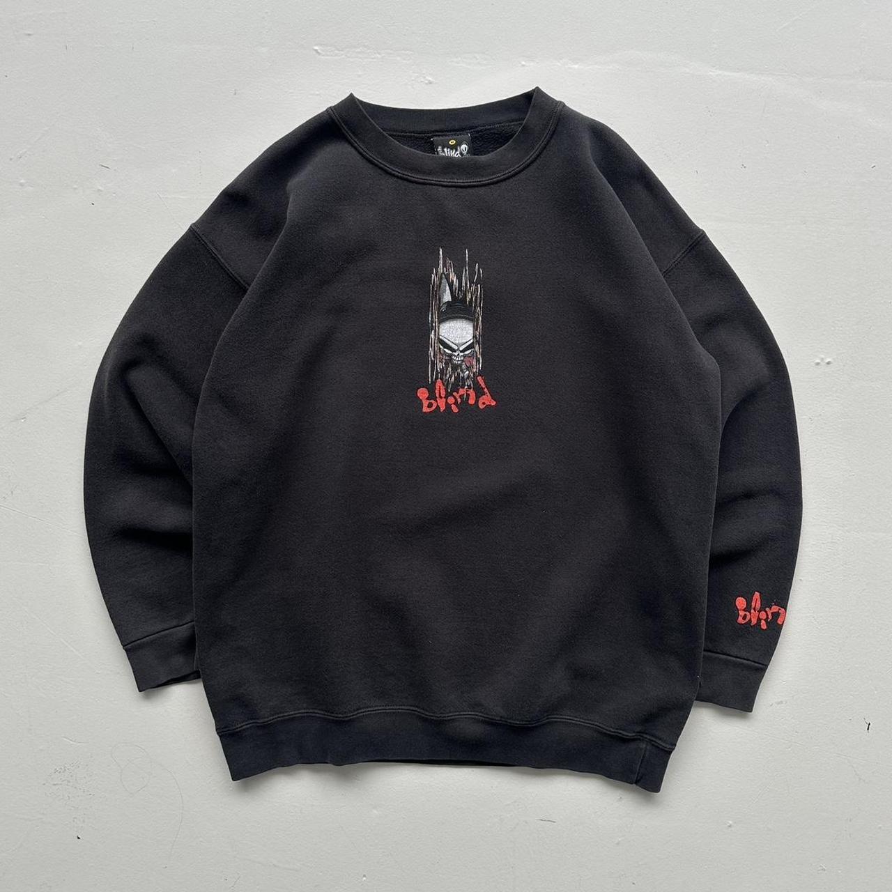 Black Blind Skateboarding Vintage Graphic Sweatshirt - Medium