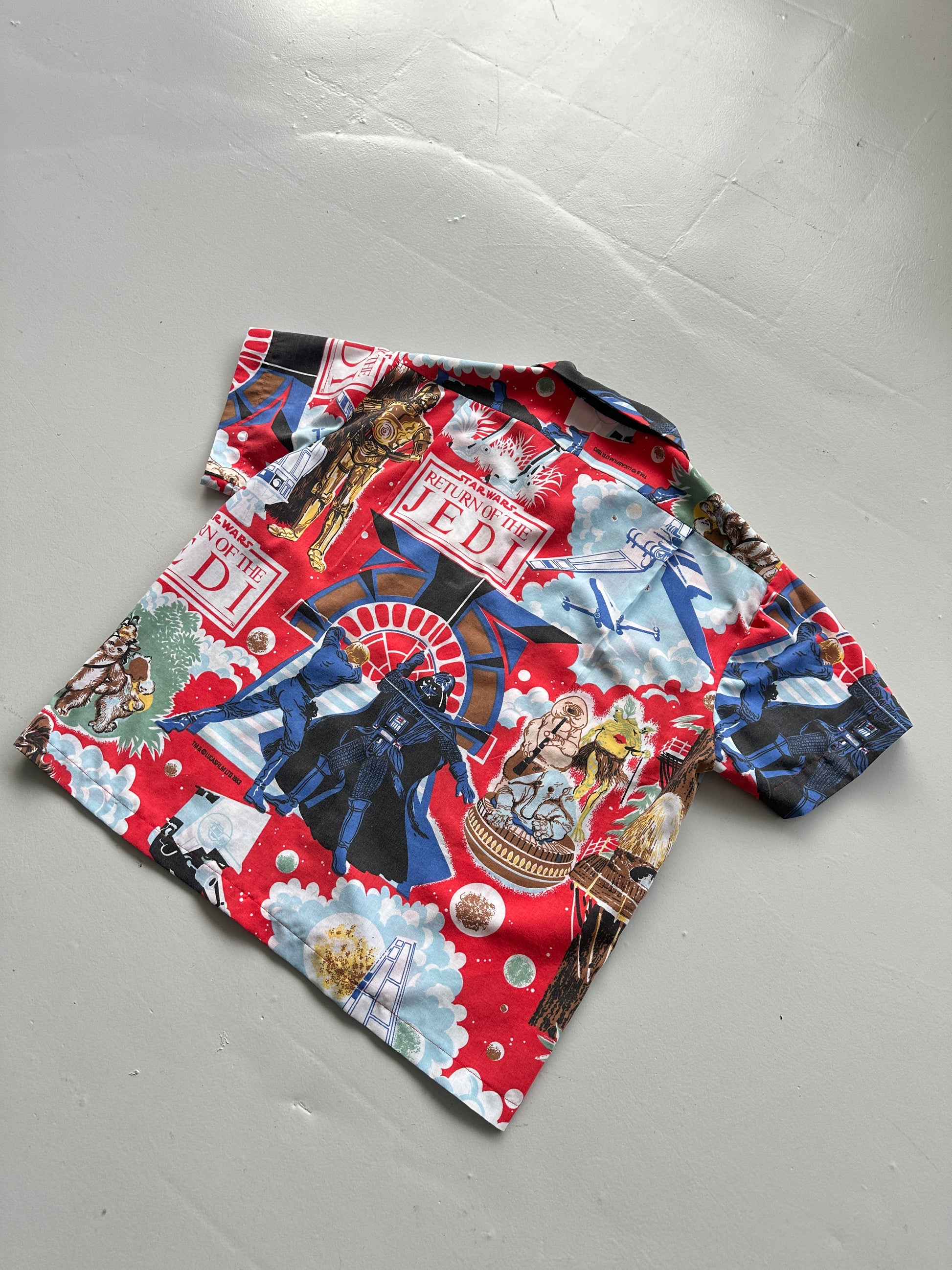 Star Wars Hand-Made Camp Collar Vintage 1980s Shirt - Medium