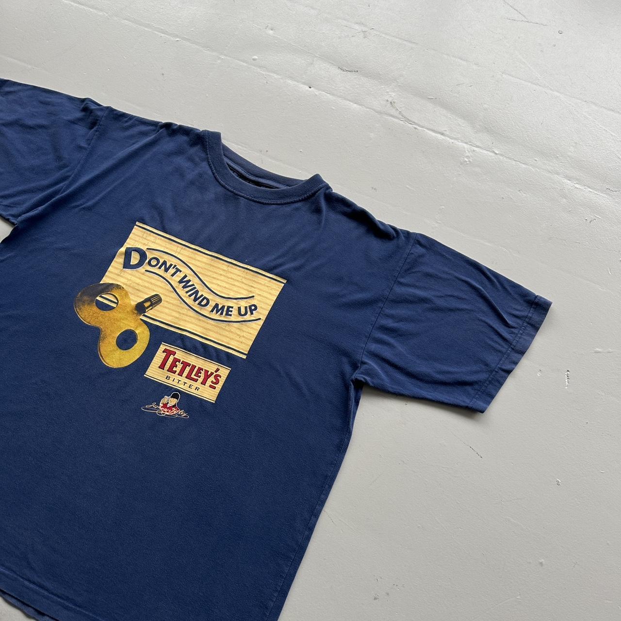 Navy Tetley’s 90s Vintage Graphic T-Shirt - XL