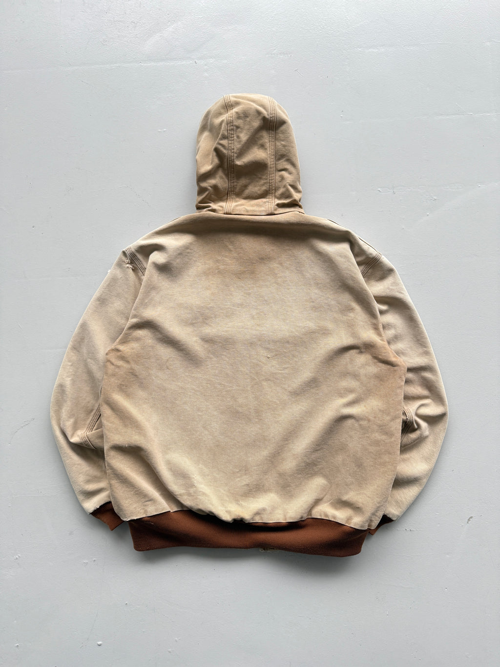 Cream Carhartt 90's Vintage Thrashed Workwear Active Jacket - Large