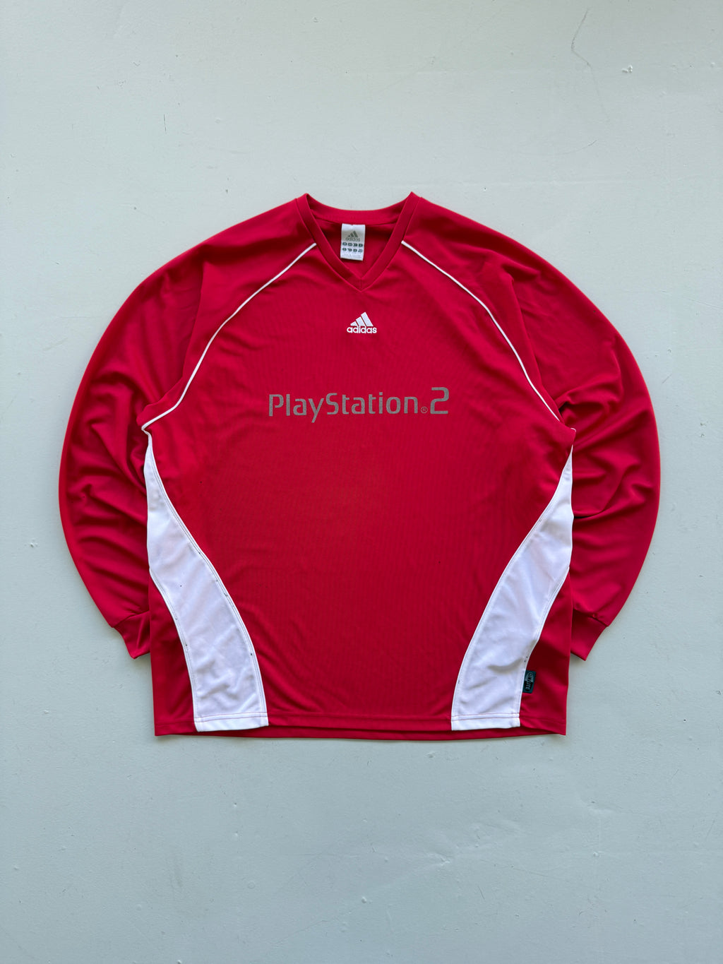 Adidas PlayStation 2 Y2K Vintage Long Sleeve Football Jersey - Large