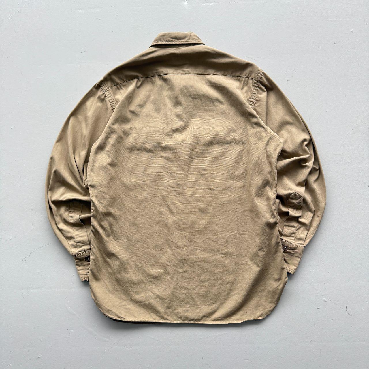 Cream US Army Sanforized 1950s Vintage Shirt - Small