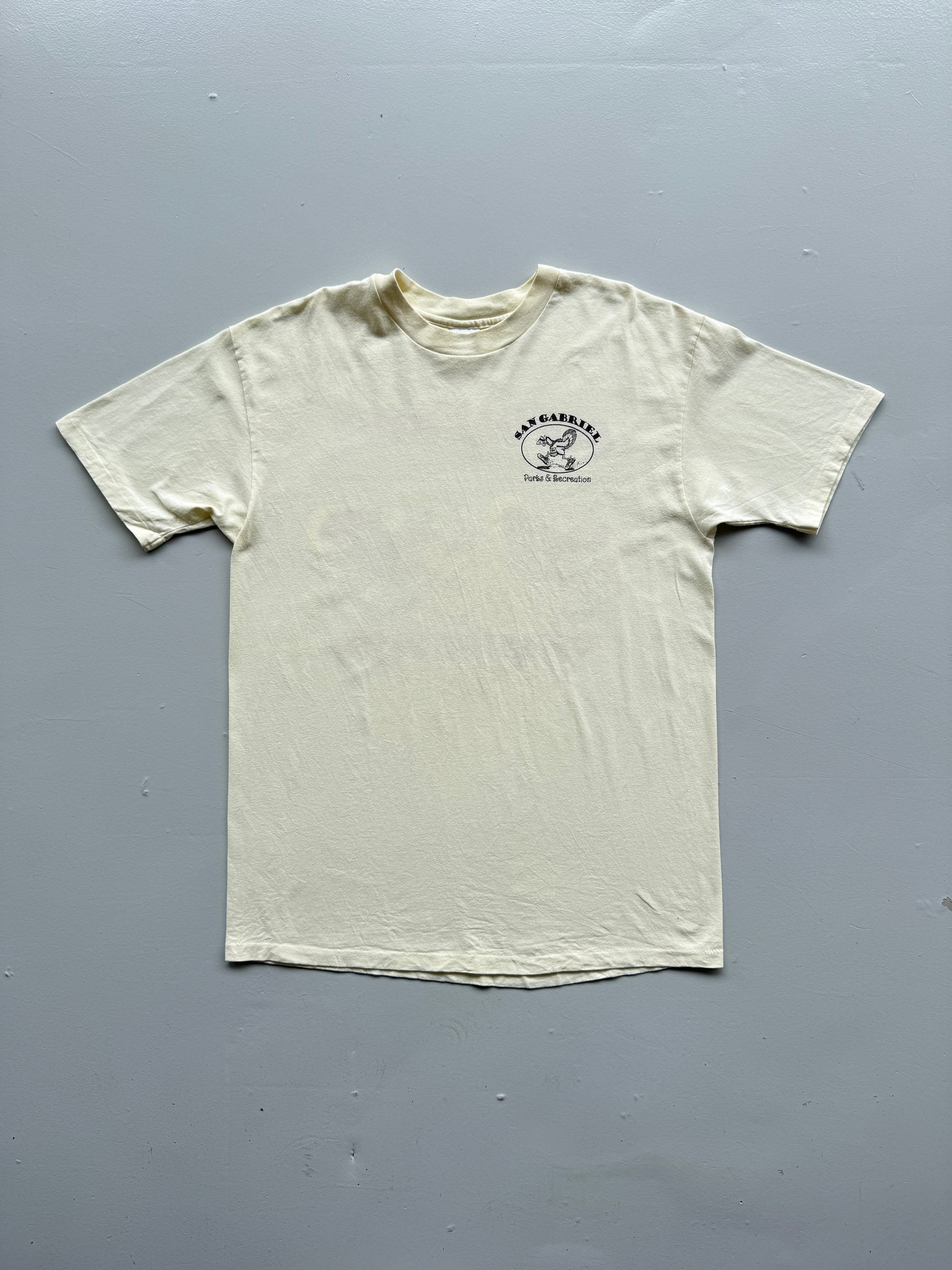 Yellow San Gabriel Fun Run 90's Vintage Single Stitch Graphic T-Shirt - XL