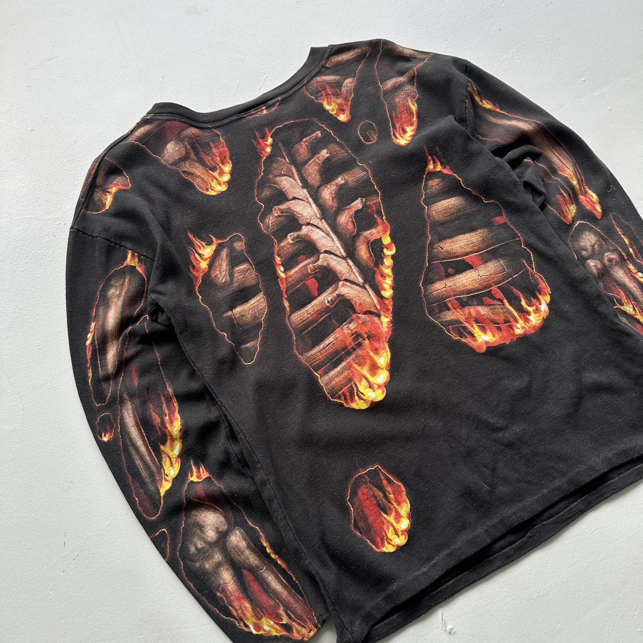 Black Gothic Y2K Long sleeve 00s Vintage Womens T-shirt - Size 12