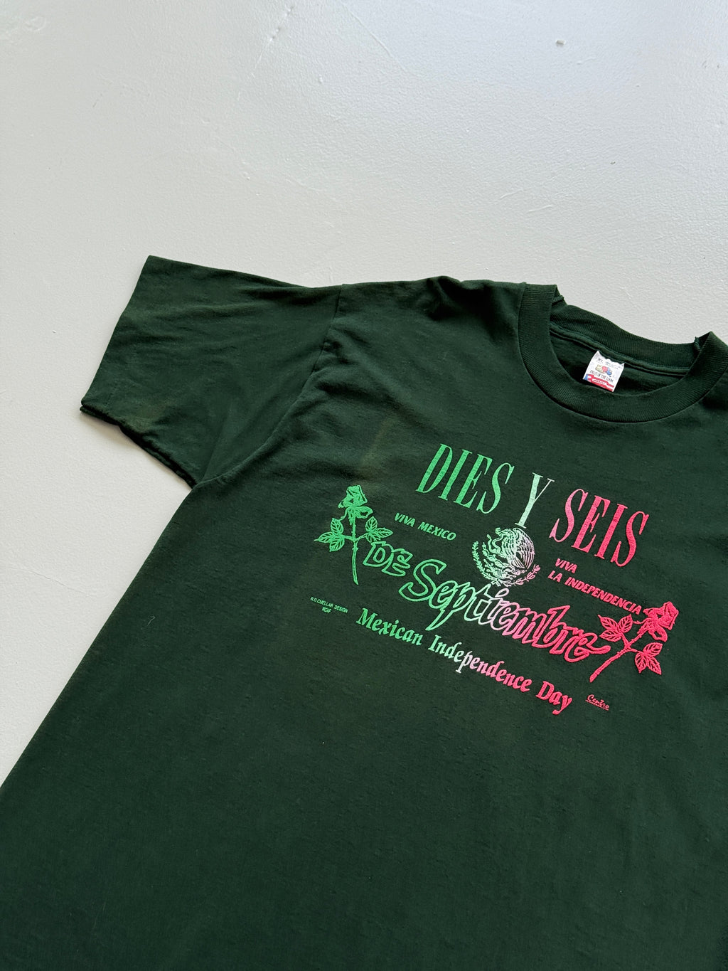 Green Mexican Independence Day 90's Vintage Graphic T-Shirt - XL