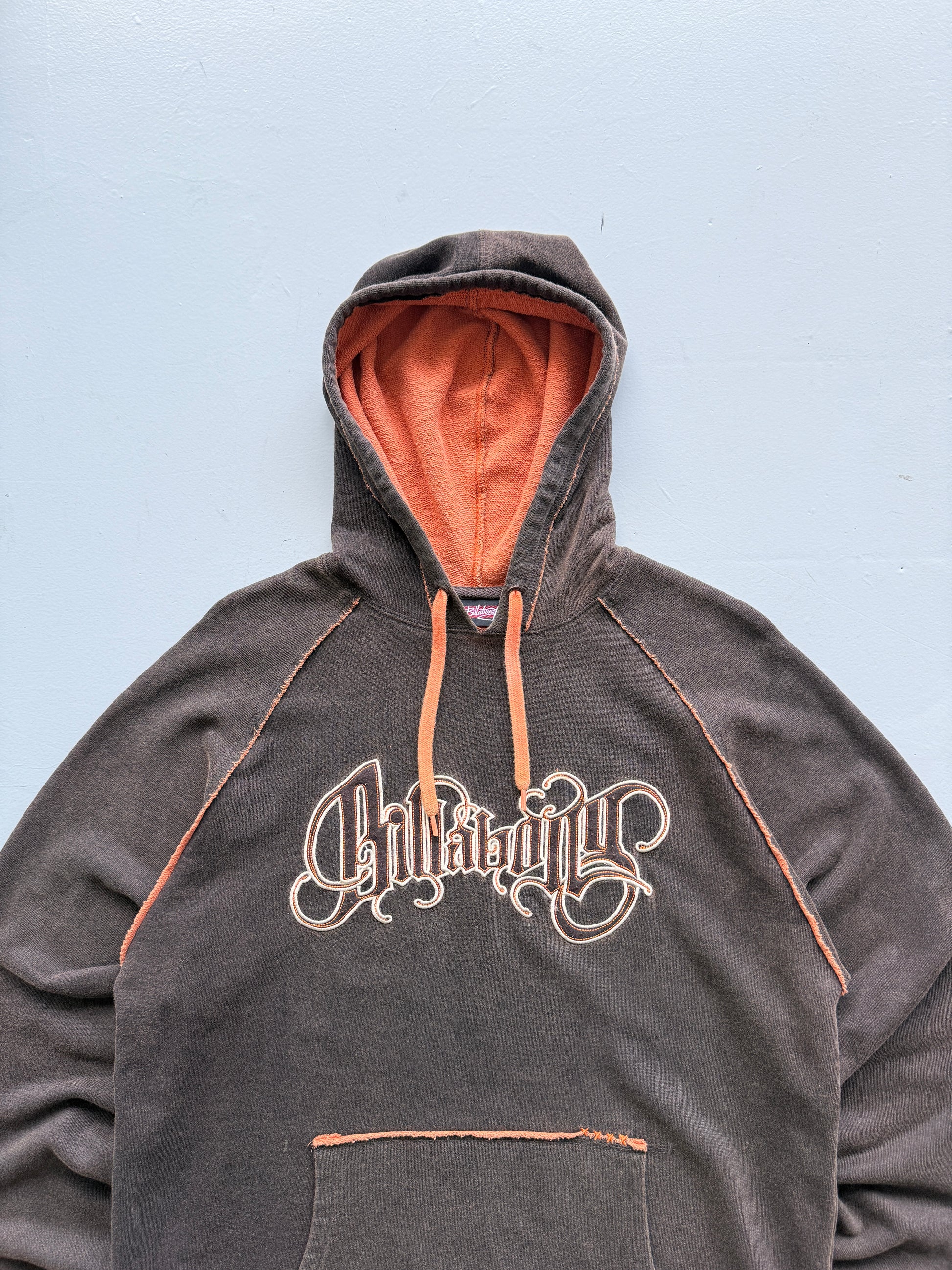 Brown Billabong 00's Vintage Y2K Surfer Graphic Hoodie - Medium