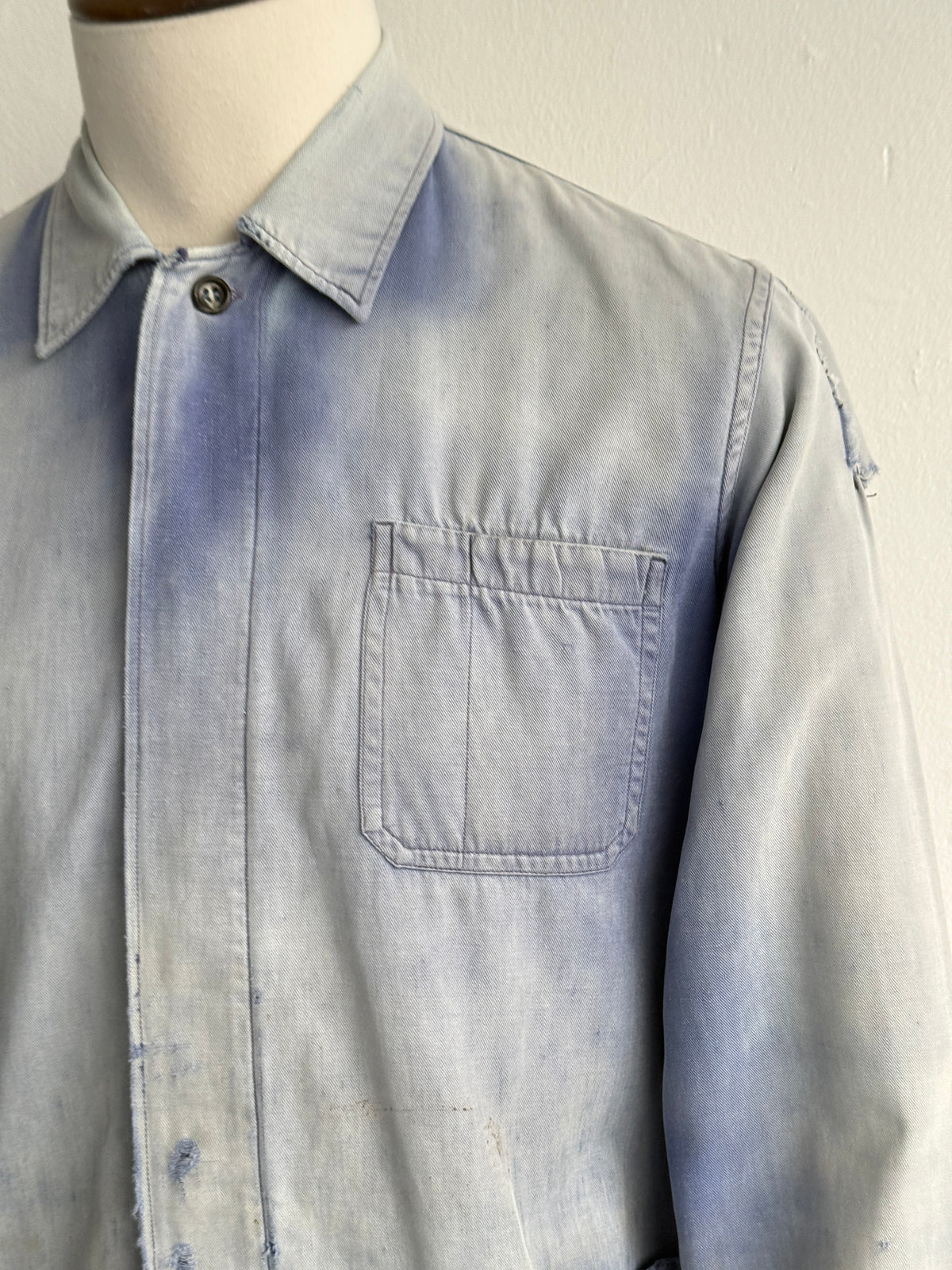 Thrashed Blue Lotus 1960's Vintage Workwear Chore Jacket CH546 - Small