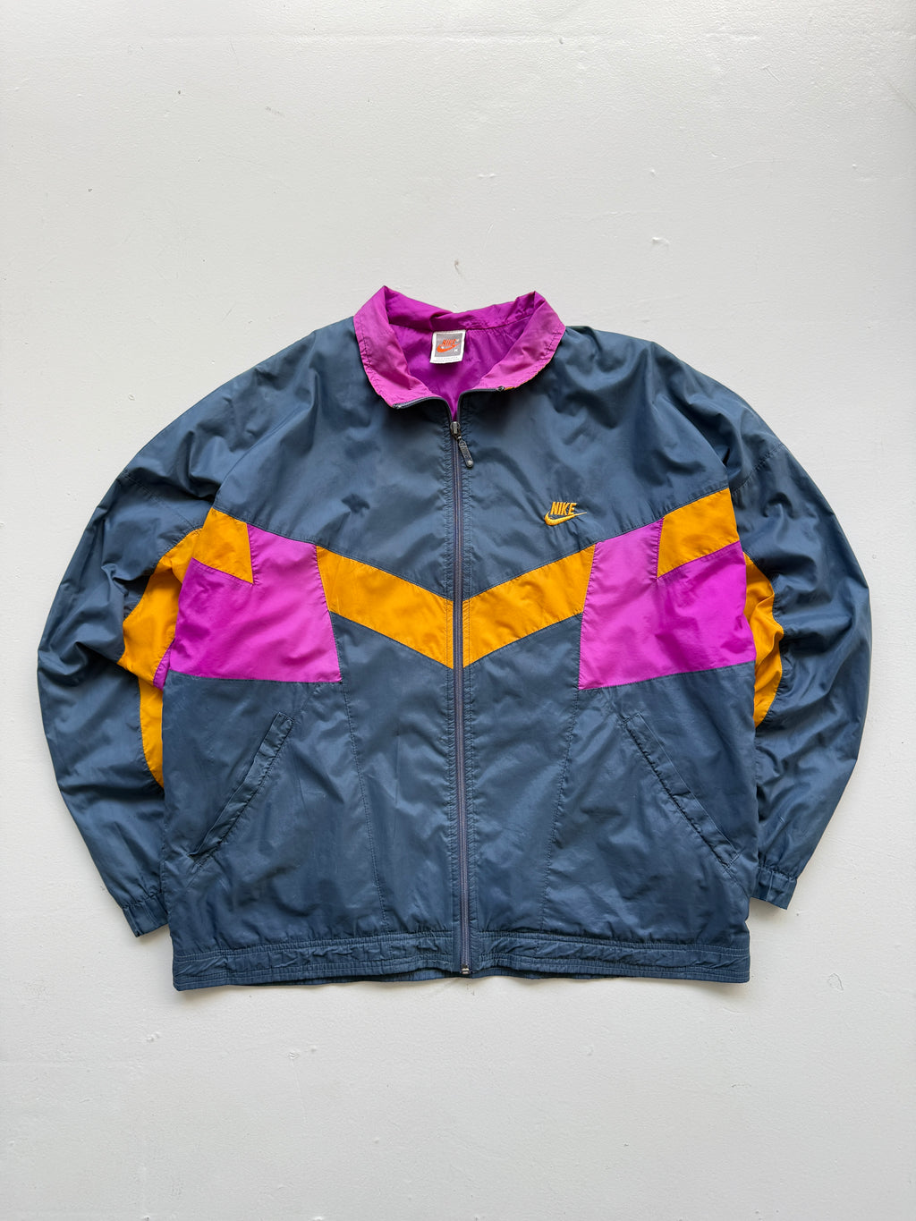Nike Colour Block Made in Malaysia 90's Vintage Track Jacket - Medium