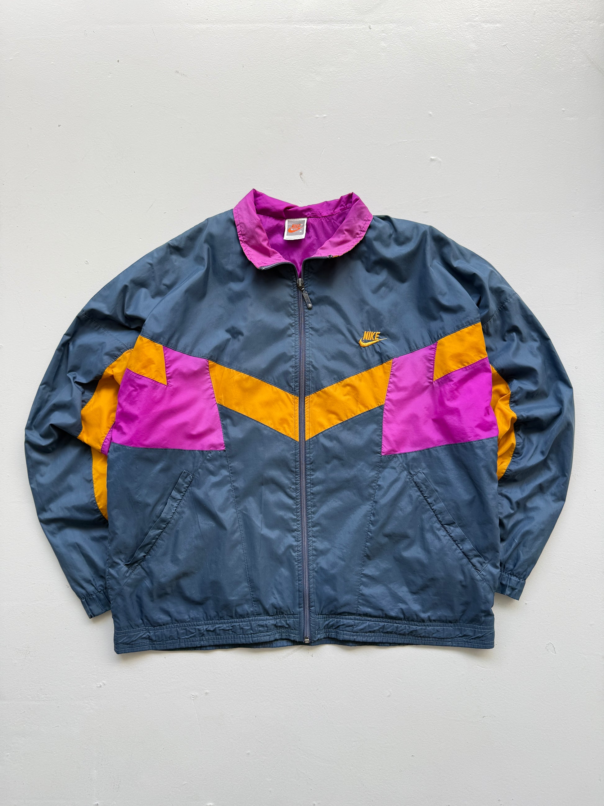 Nike Colour Block Made in Malaysia 90's Vintage Track Jacket - Medium