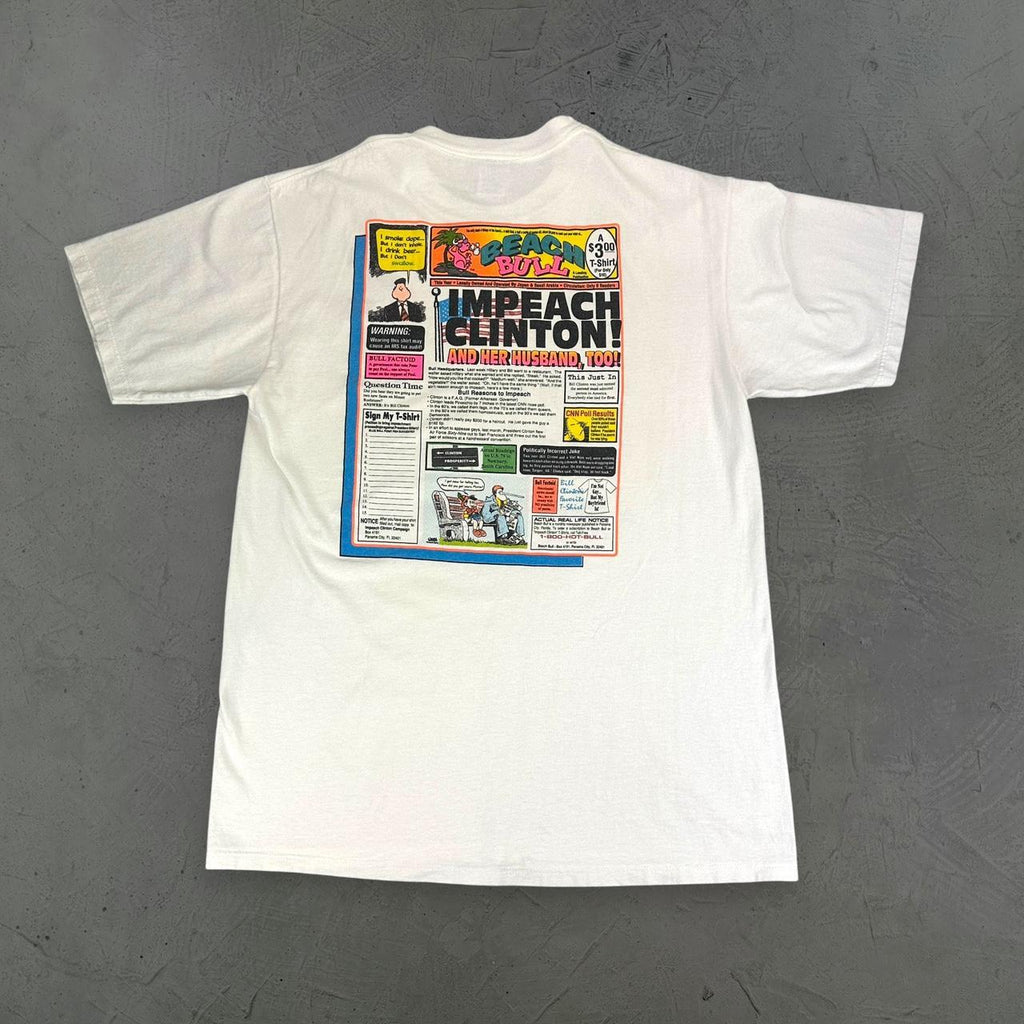Impeach Clinton 90s vintage T-shirt - Large
