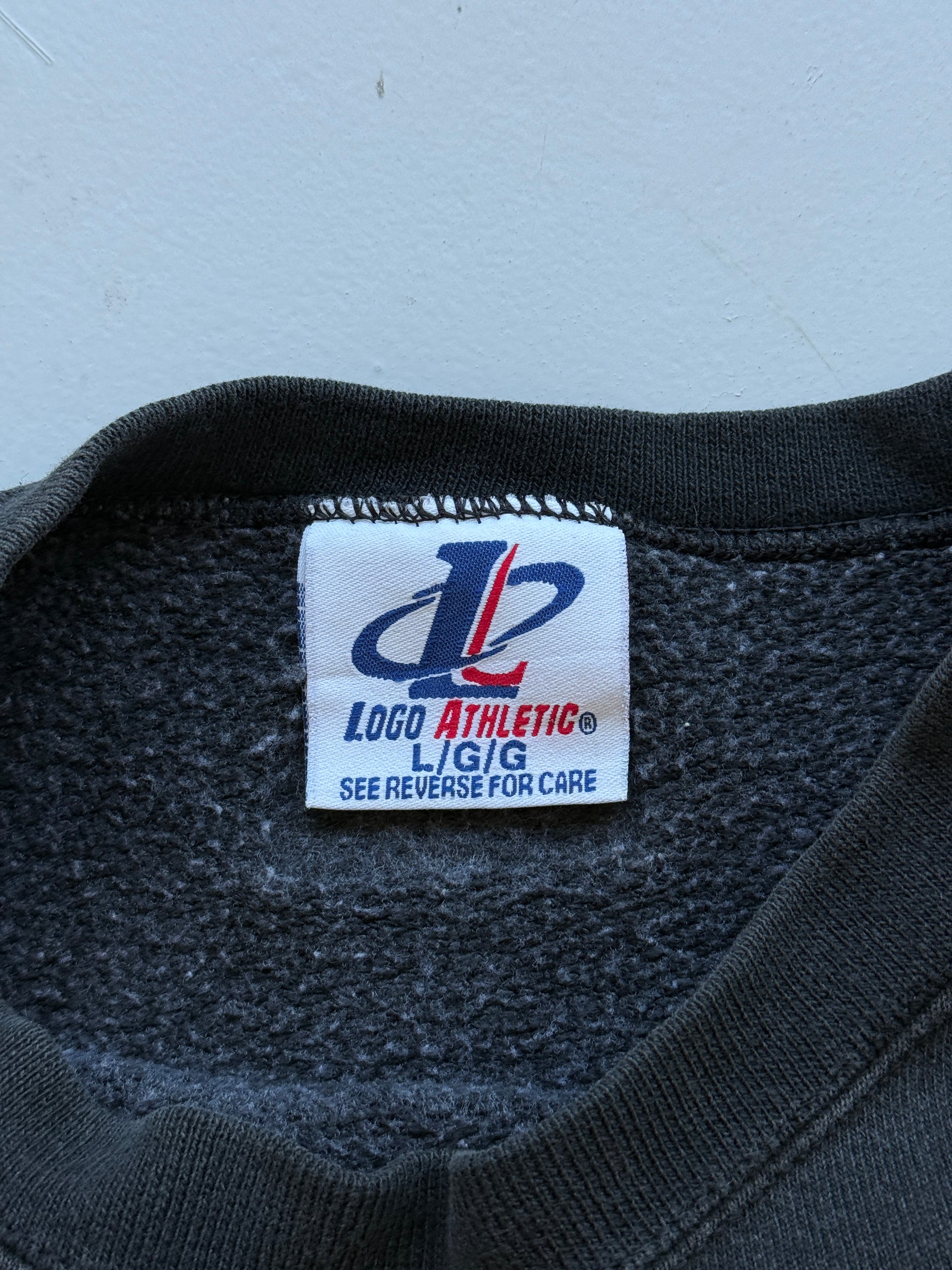 Faded Black Pittsburgh Steelers 90's Vintage Graphic Sweatshirt - Medium