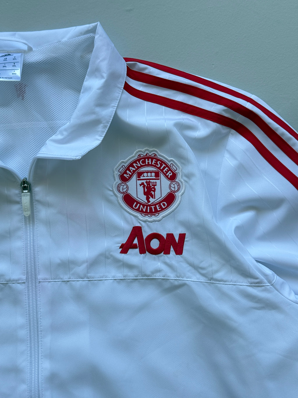 Adidas Manchester United AON 2015 Vintage Full Zip Windbreaker - XXL