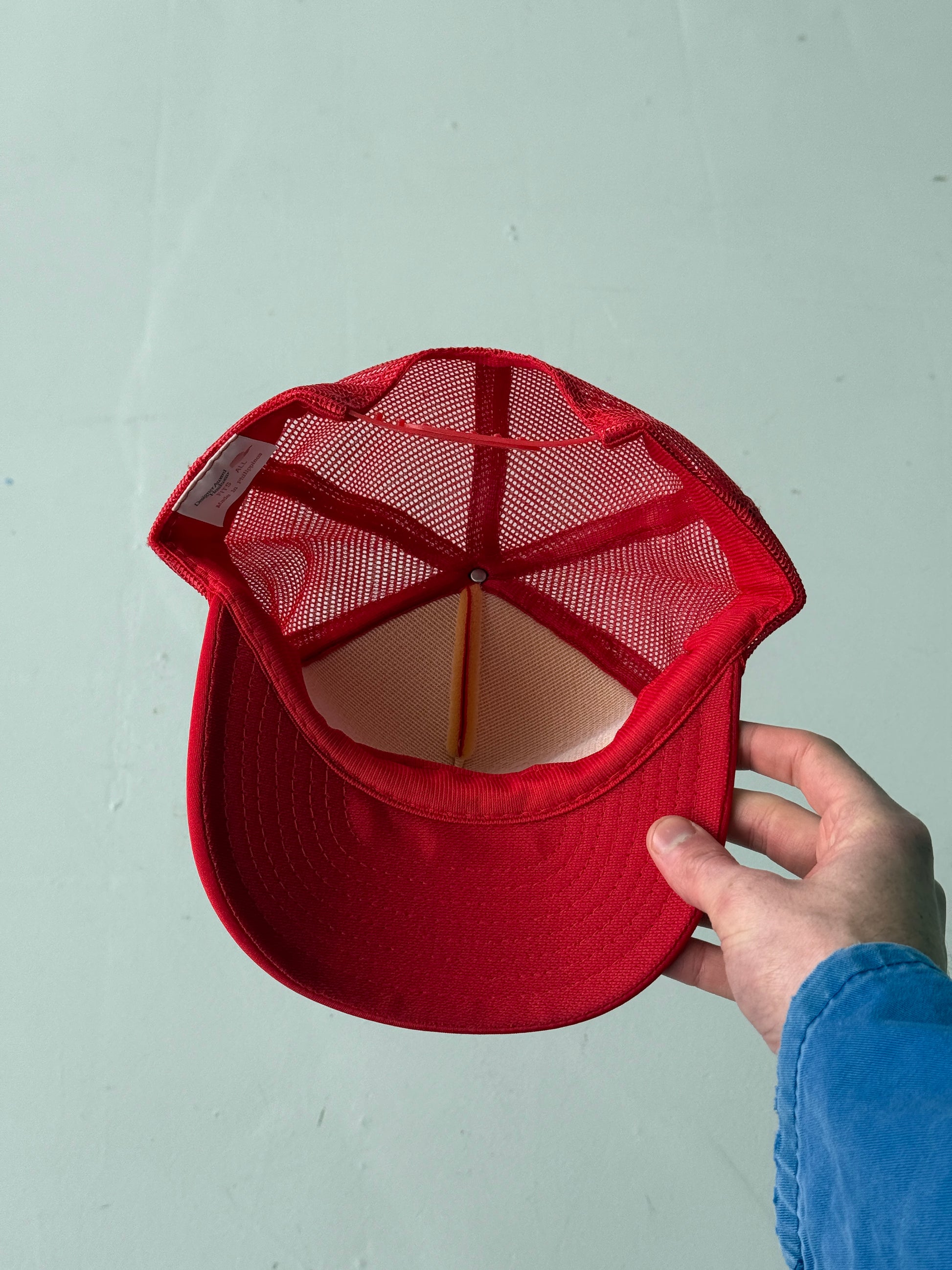 Red R.I.Busse Vintage Americana Foam and Mesh SnapBack Trucker Cap