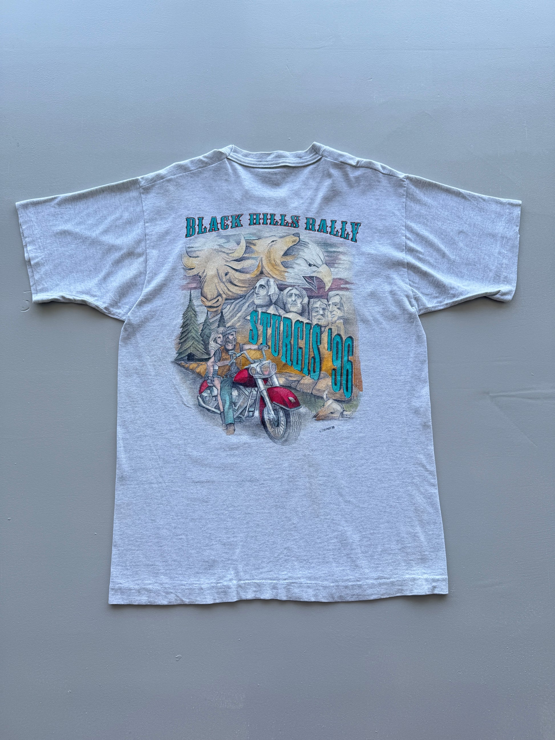 Sturgis Black Hills Rally '96 Single Stitch Vintage T-Shirt - Medium