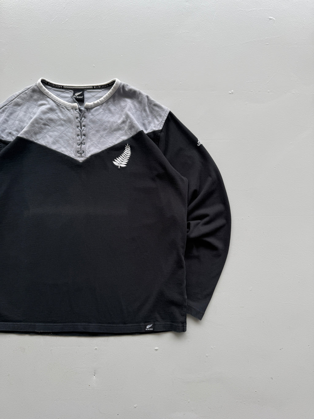 Black Adidas New Zealand 90's Vintage All Blacks Rugby Jersey - XXL