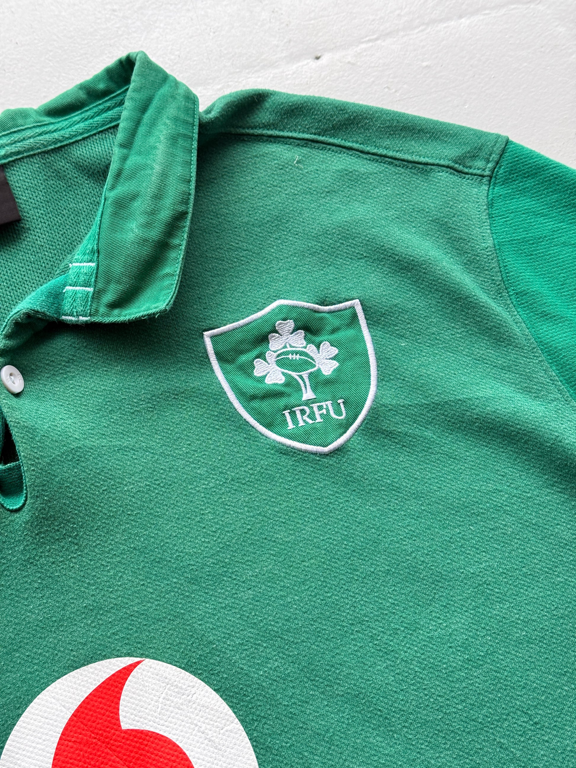 Green Ireland Home 2019 Jersey Vintage Short Sleeve Rugby Polo - XXL
