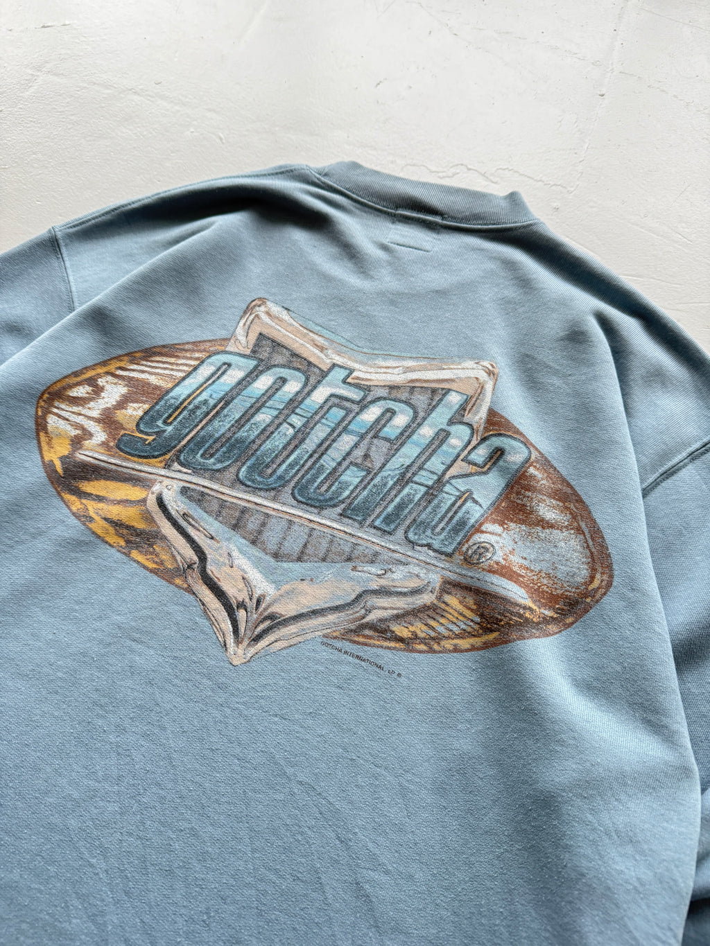 Blue Gotcha 90's Vintage Surfer Graphic Sweatshirt Jumper - Medium