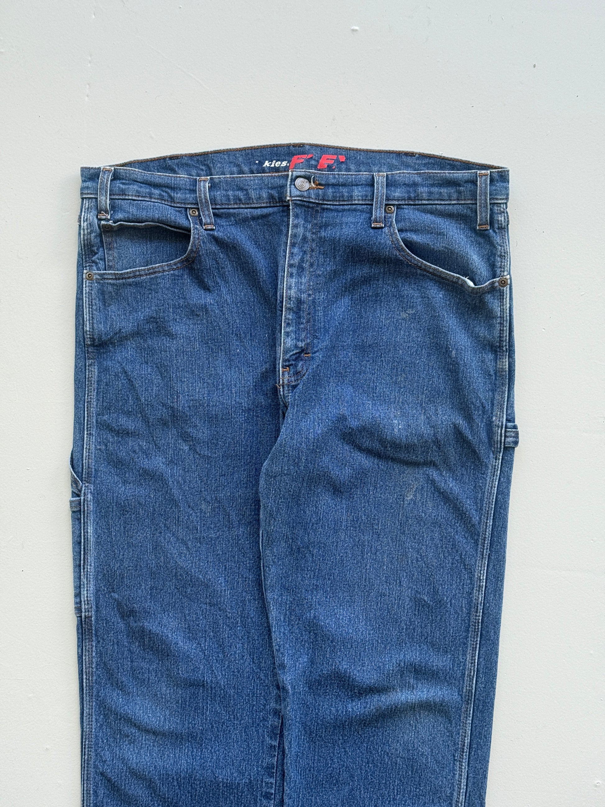 Blue Dickies 00's Vintage Relaxed Fit Carpenter Jeans - W38 x L32