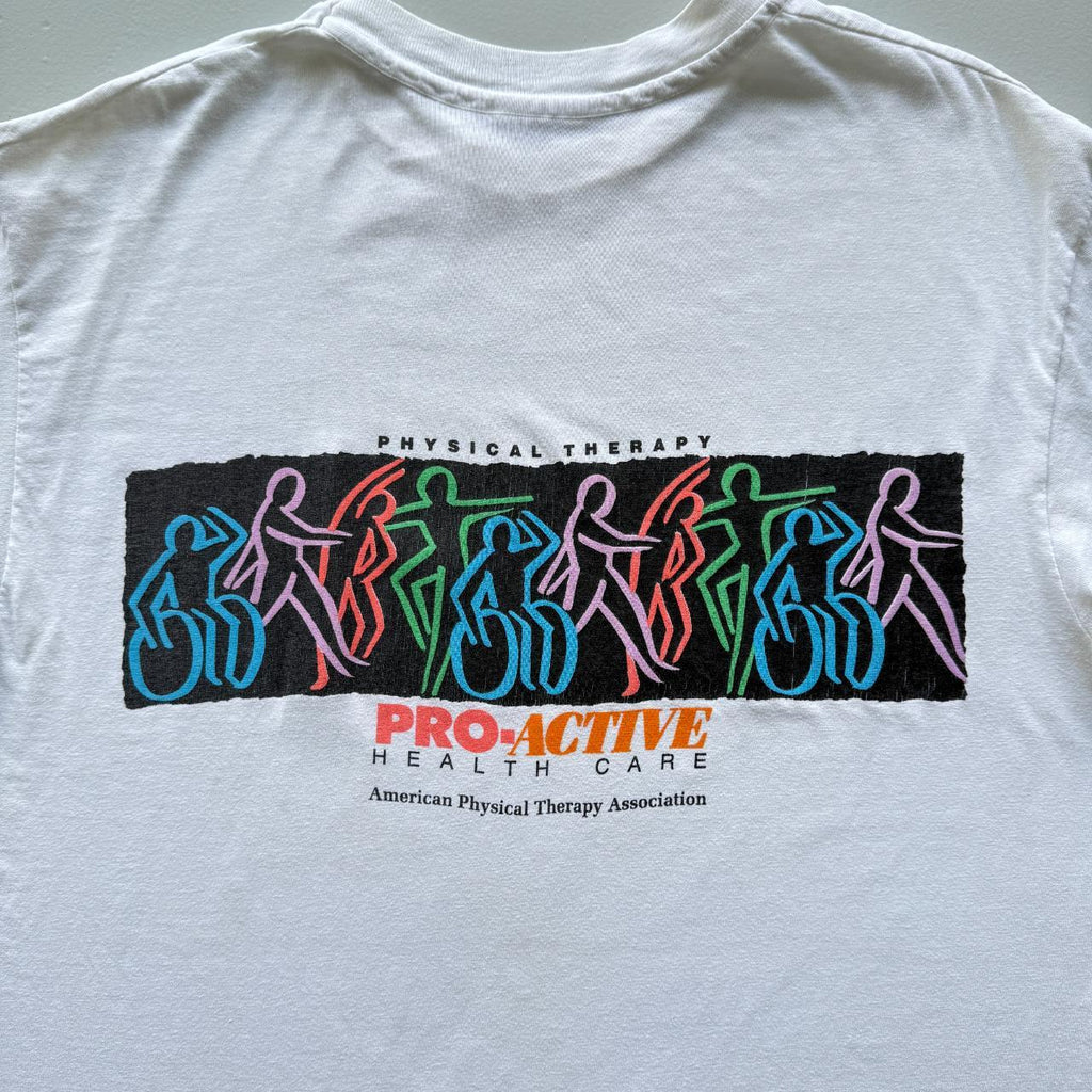 White Phsyical Therapy Vintage 90s T-shirt - XL