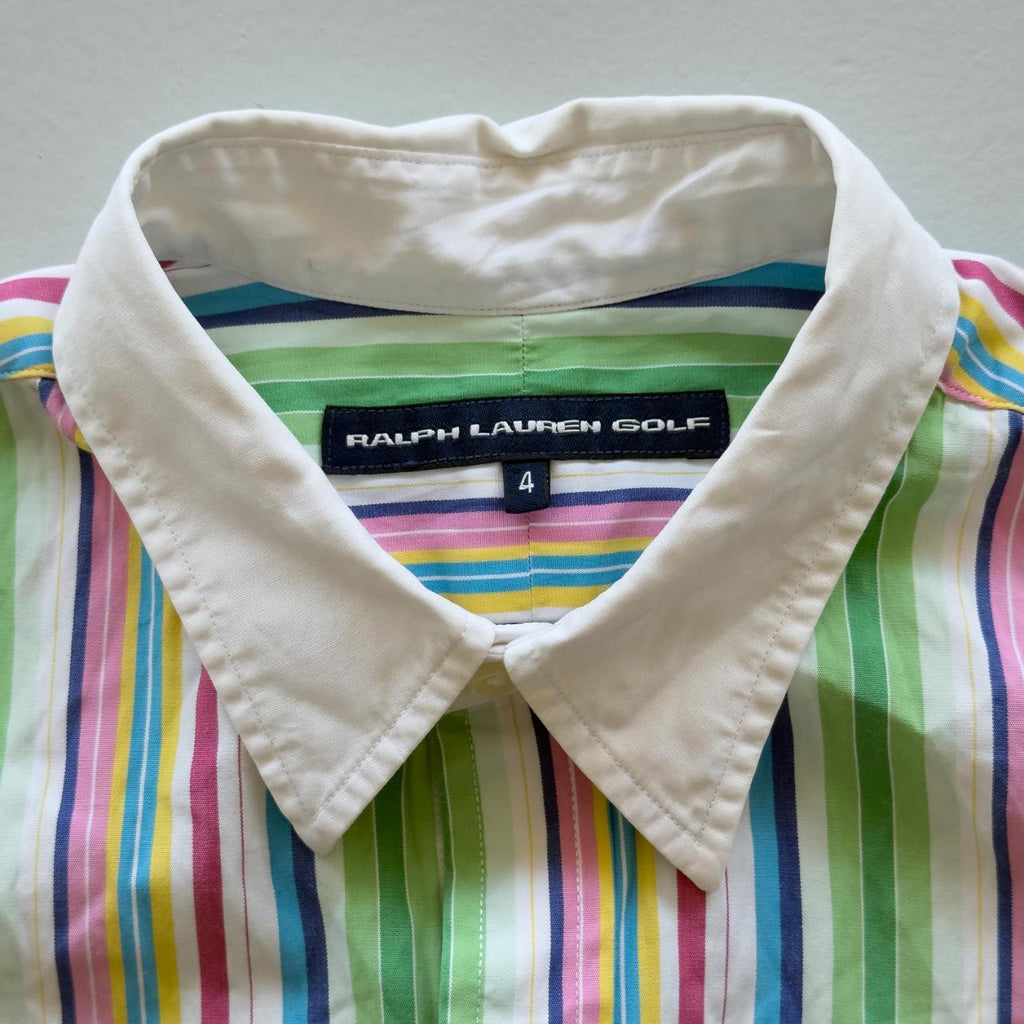 Striped Ralph Lauren Golf Vintage Y2K Sleeveless Shirt - Womens Size XS