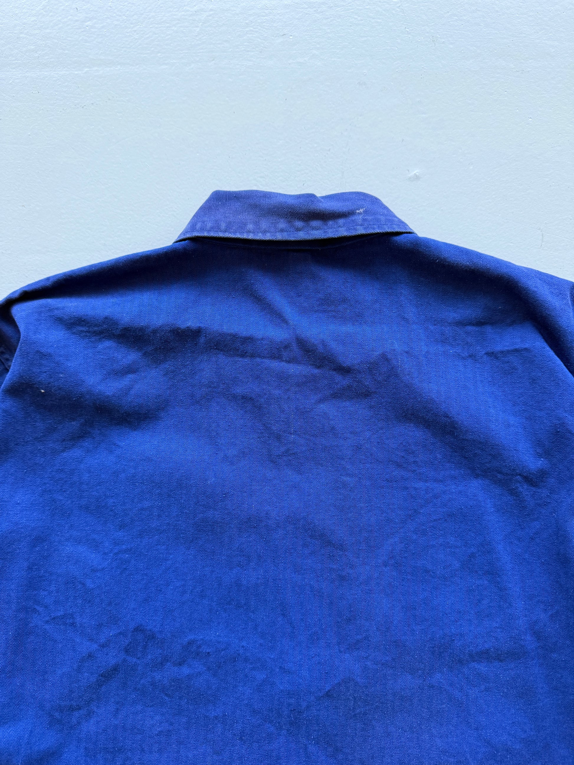 Navy French Herringbone Twill Workwear 80’s Vintage Chore Jacket CH030 - Large