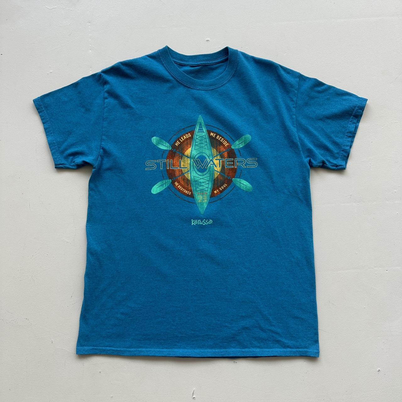Blue Still Waters Surf 00s Vintage T-shirt - Medium